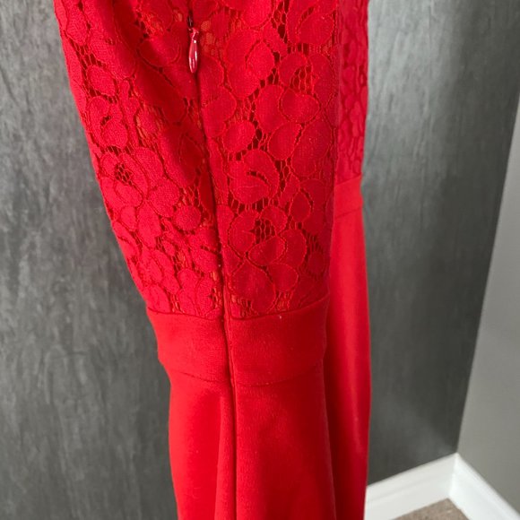 Jacob Red Lace Top Dress - Picture 6 of 7